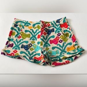 Judith March Colorful Bird Shorts, Size L (Fit more like a M)
